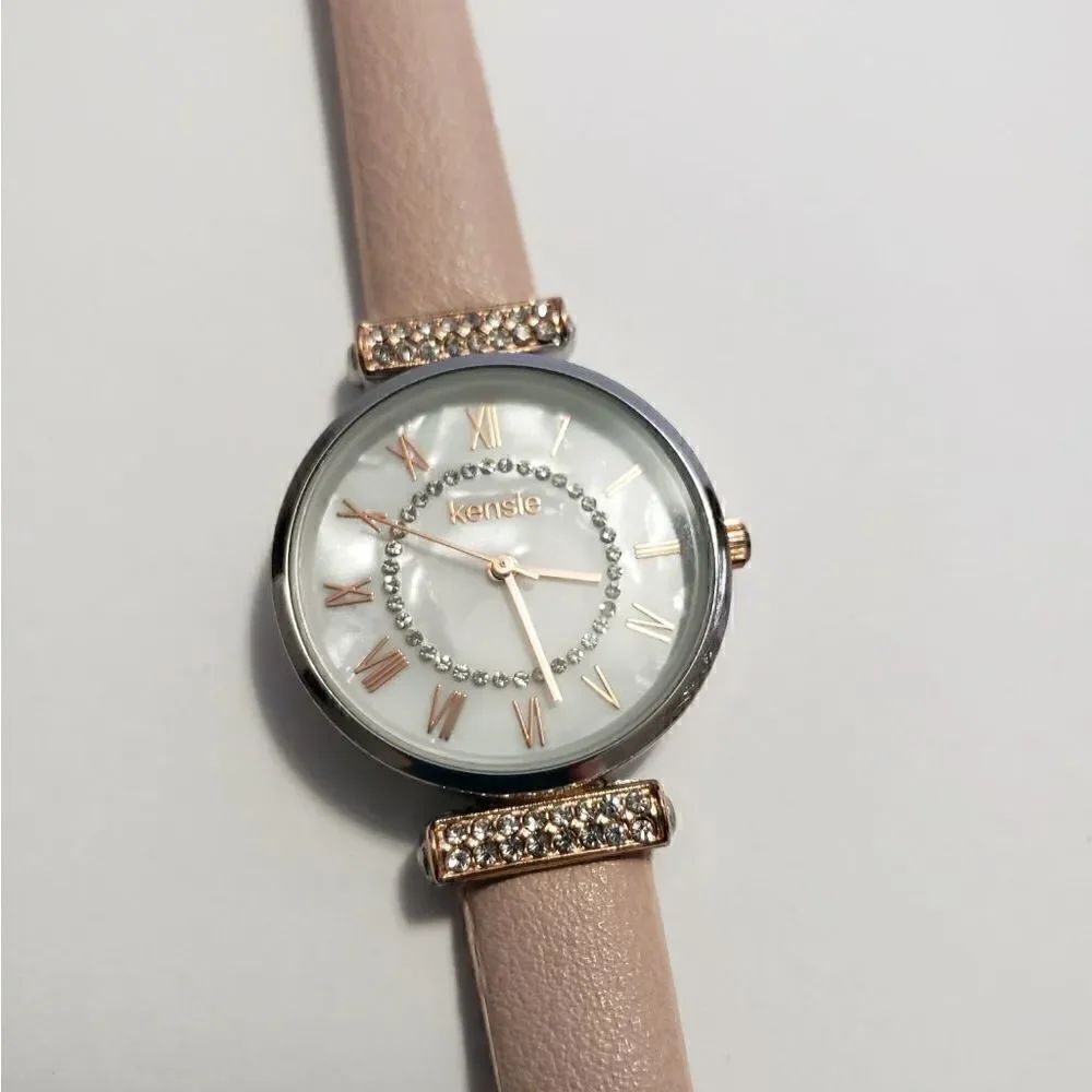 Kensie Womens Watch with Blush Band